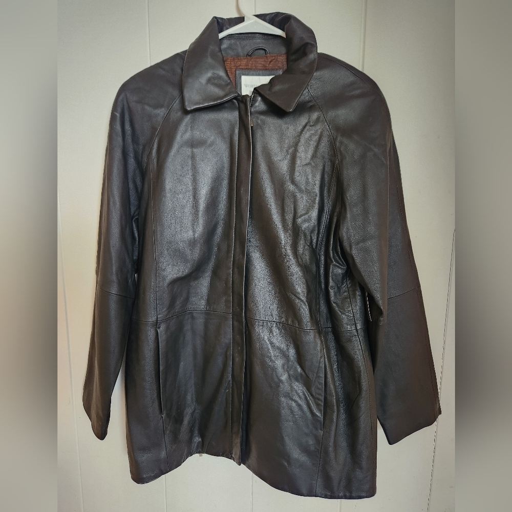 Vtg‎ Worthington Leather Jacket Men Small Black Lined Biker Motorcycle Coat NEW